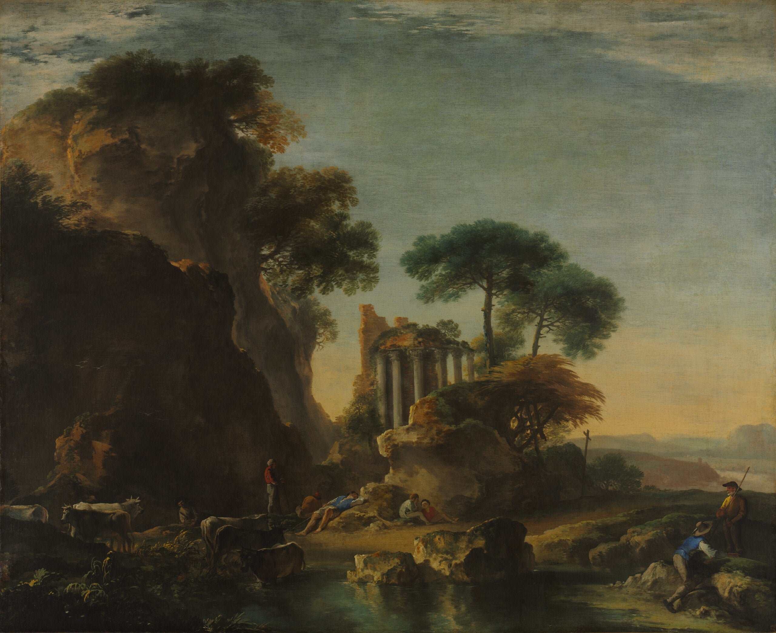 Ruines dans un paysage rocheux - Salvator Rosa