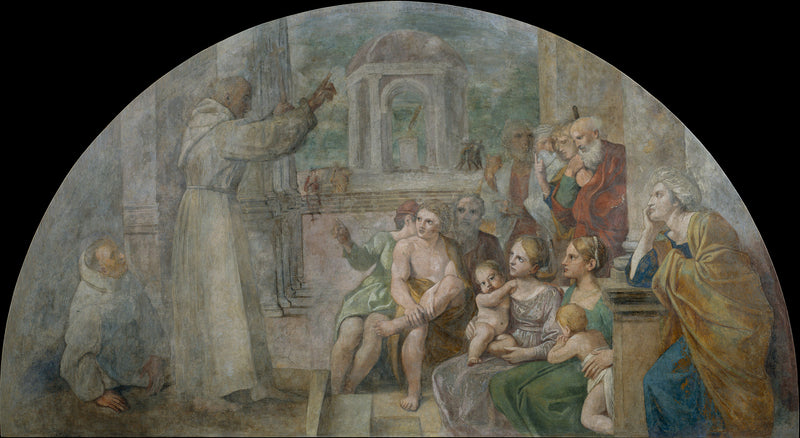 Pyhä Didaque saarnaamassa - Annibale Carracci