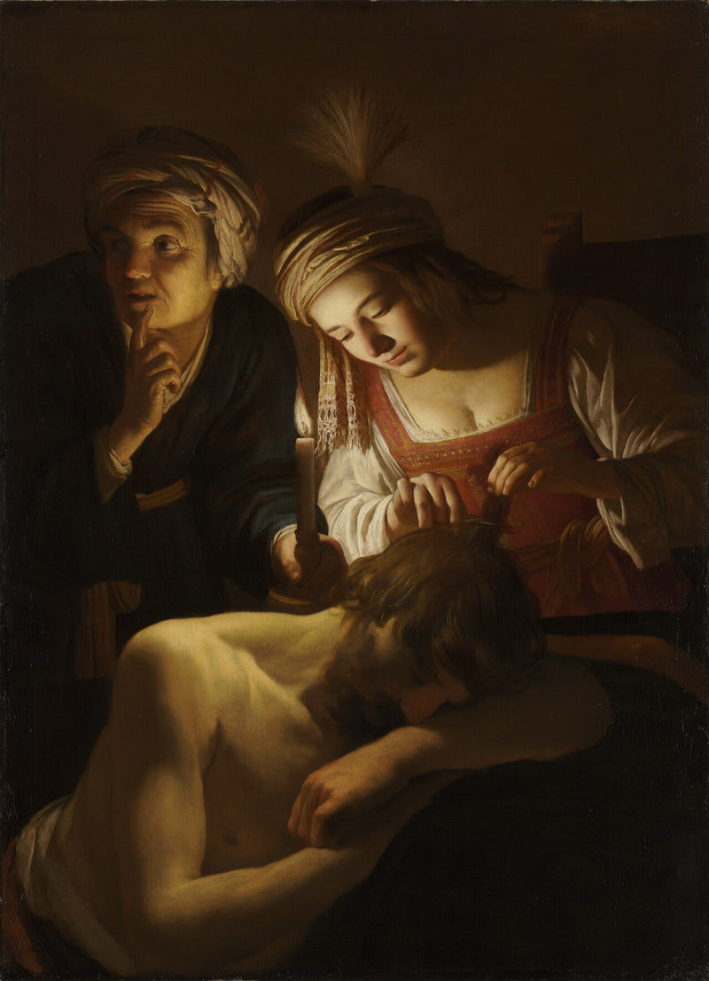 Samson ja Dalila - Gerrit van Honthorst