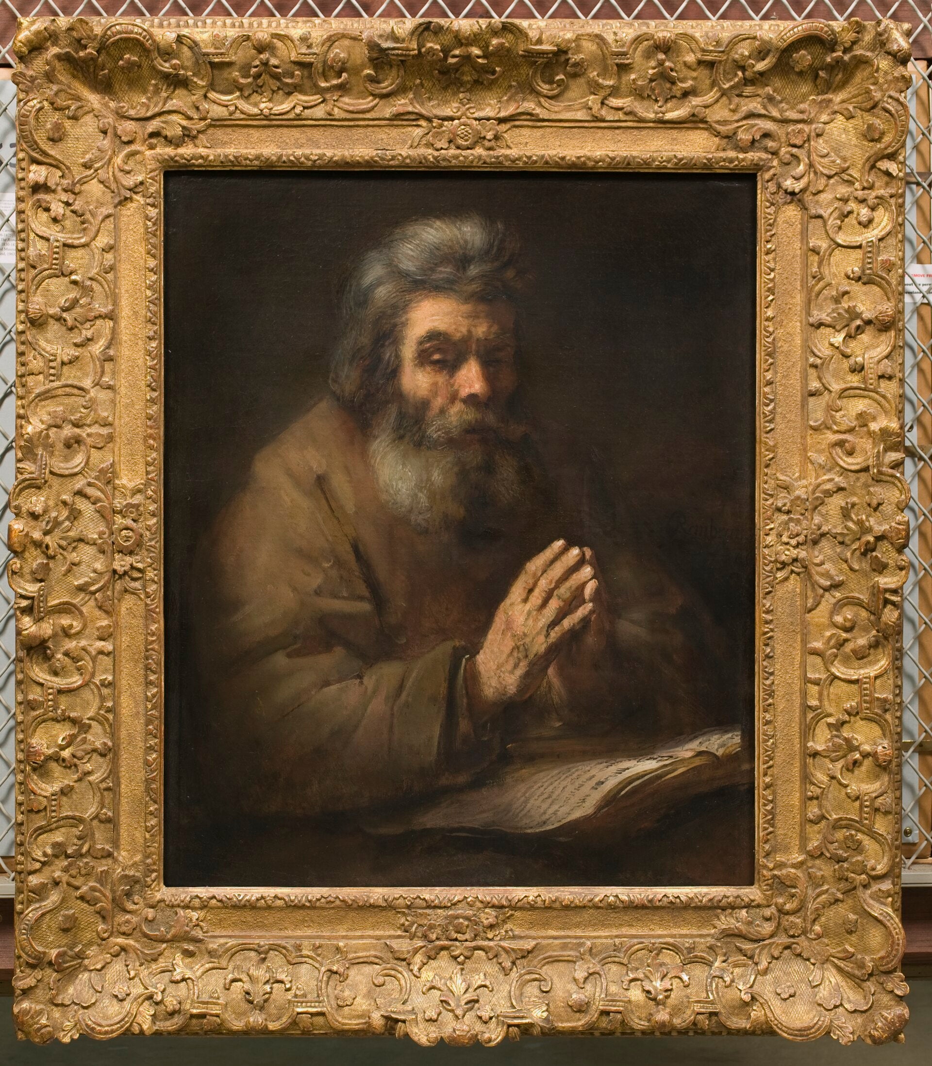 Vanha mies rukouksessa - Rembrandt