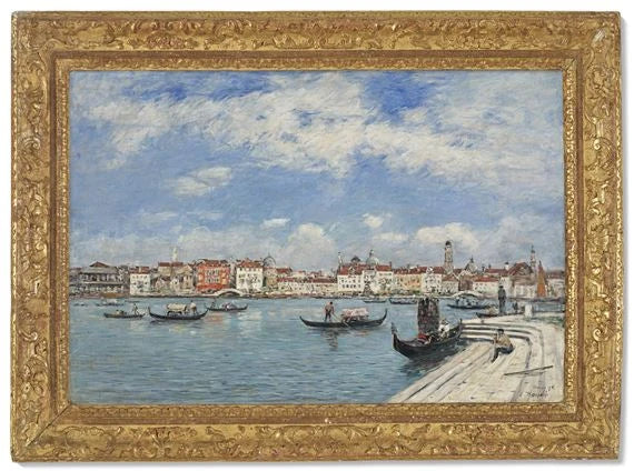 Venetsia, näkymä San Giorgion alta - Eugène Boudin