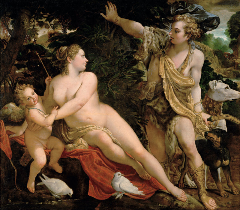 Venus, Adonis ja Cupido - Annibale Carracci