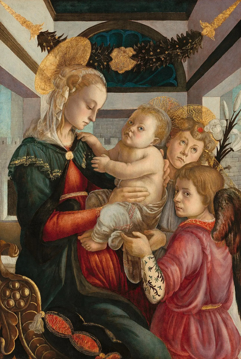Neitsyt ja lapsi enkeleiden kanssa - Sandro Botticelli