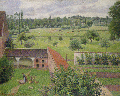 Reproduction du tableau « Vue de ma fenêtre, Éragny - Camille Pissarro » par Alpha Reproduction en peinture à l’huile