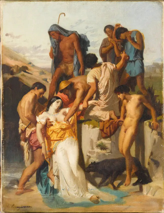 Zenobia, jonka paimenet löysivät Araxin rannoilta - Bouguereau