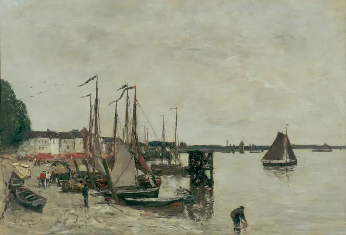 Antwerpenin satama - Eugène Boudin