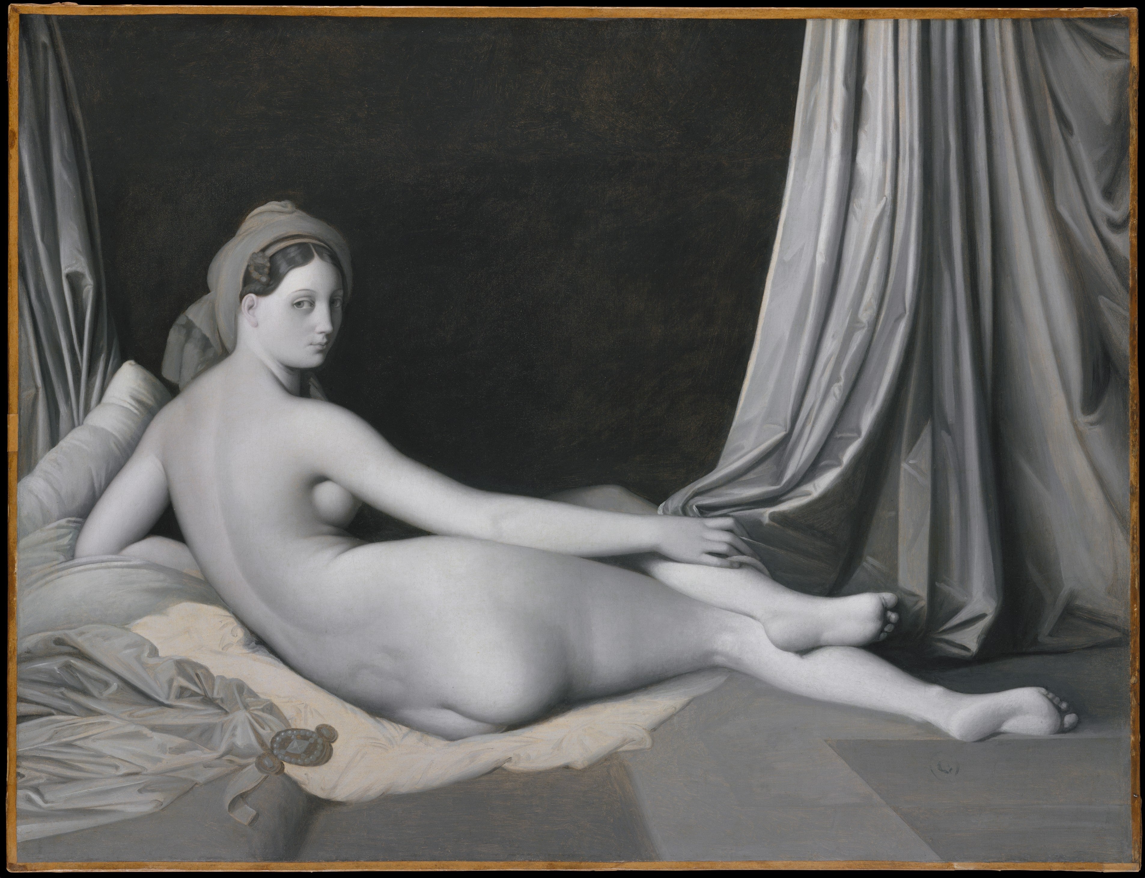 Harmaasävyinen odaliski - Jean-Auguste-Dominique Ingres