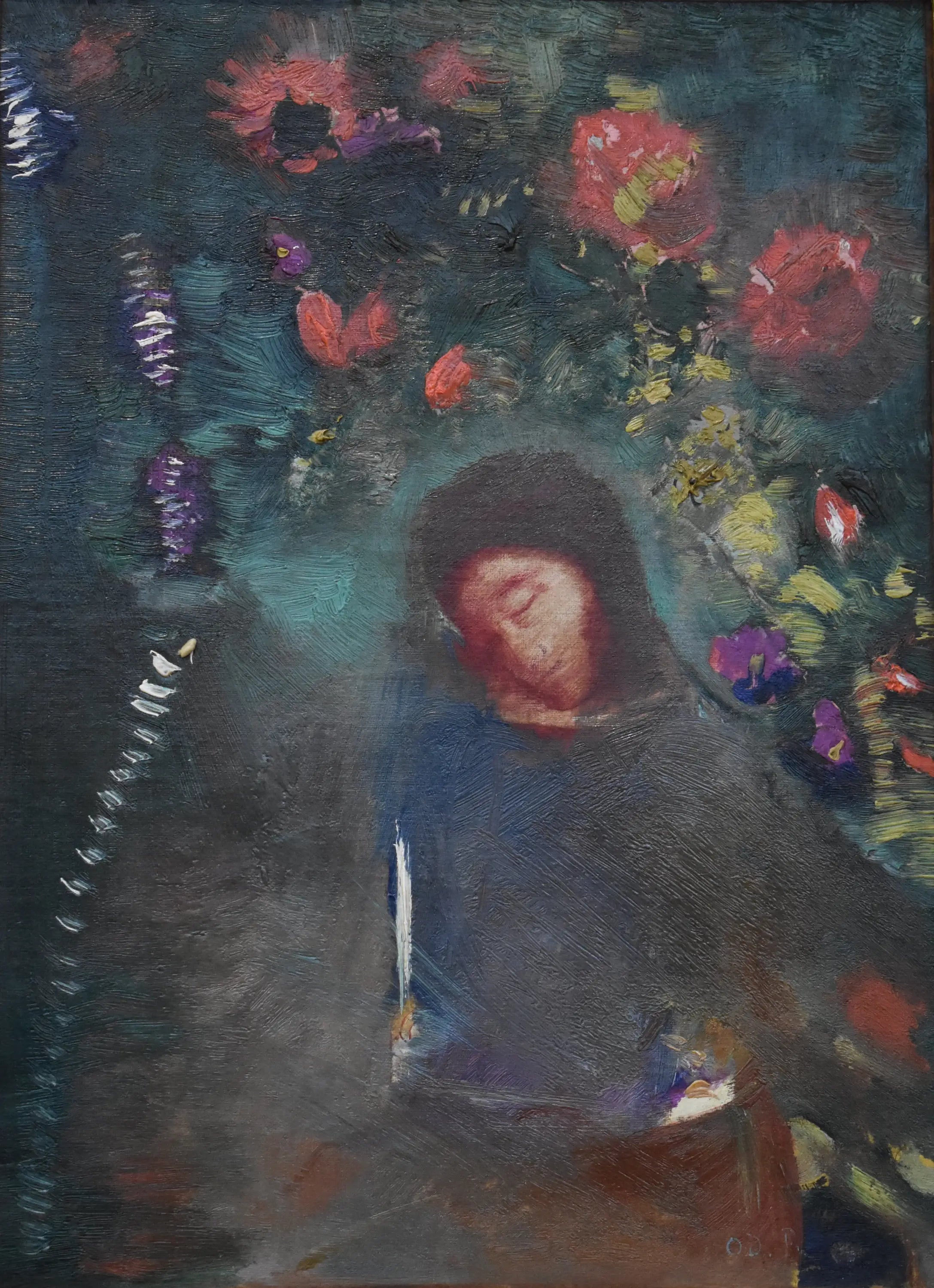 Visage et fleurs - Odilon Redon - Alpha Reproduction
