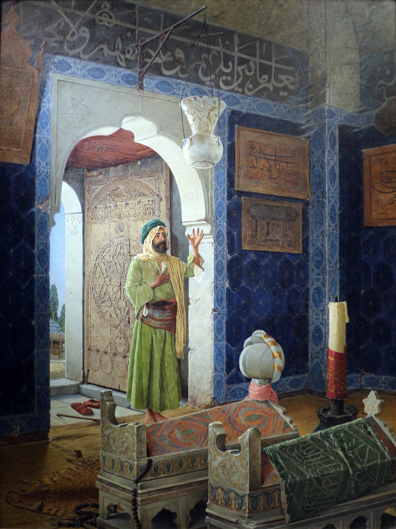 Vieil homme devant les tombeaux d’enfants - Osman Hamdi Bey