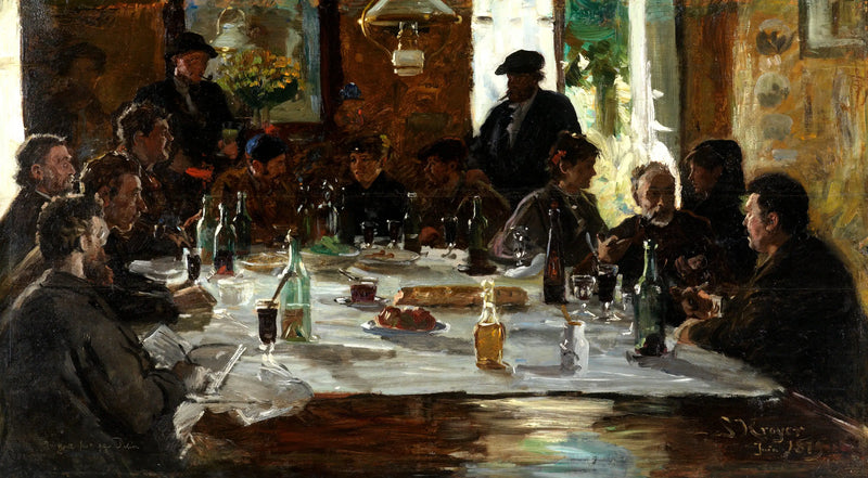 Taiteilijoiden lounas. Cernay-la-Ville - Peder Severin Krøyer