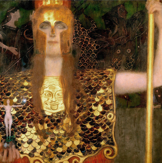 🛡️✨ Pallas Athene – Gustav Klimt (1898)