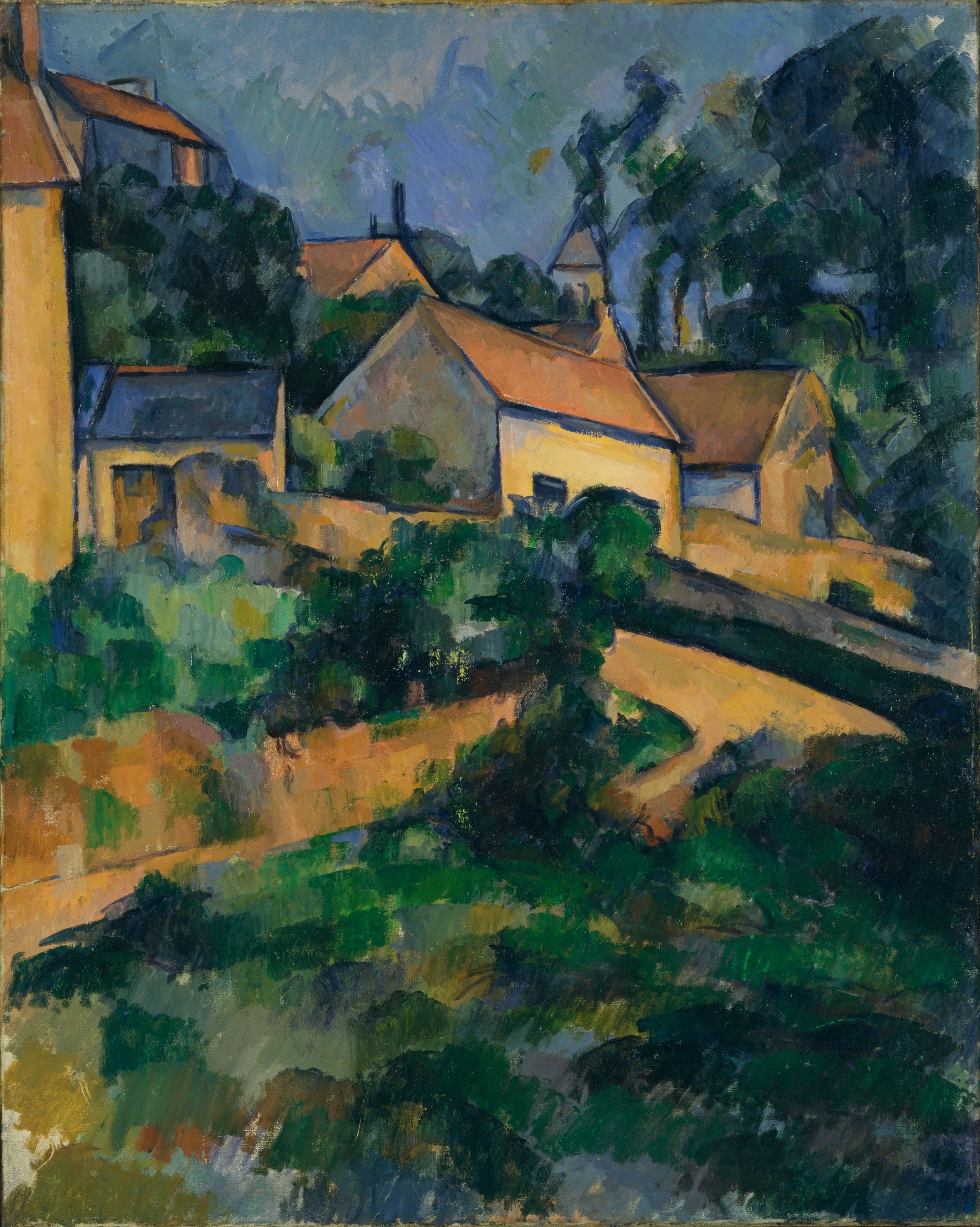 Reproduction du tableau « La Route tournante à Montgeroult - Paul Cézanne » par Alpha Reproduction en peinture à l’huile