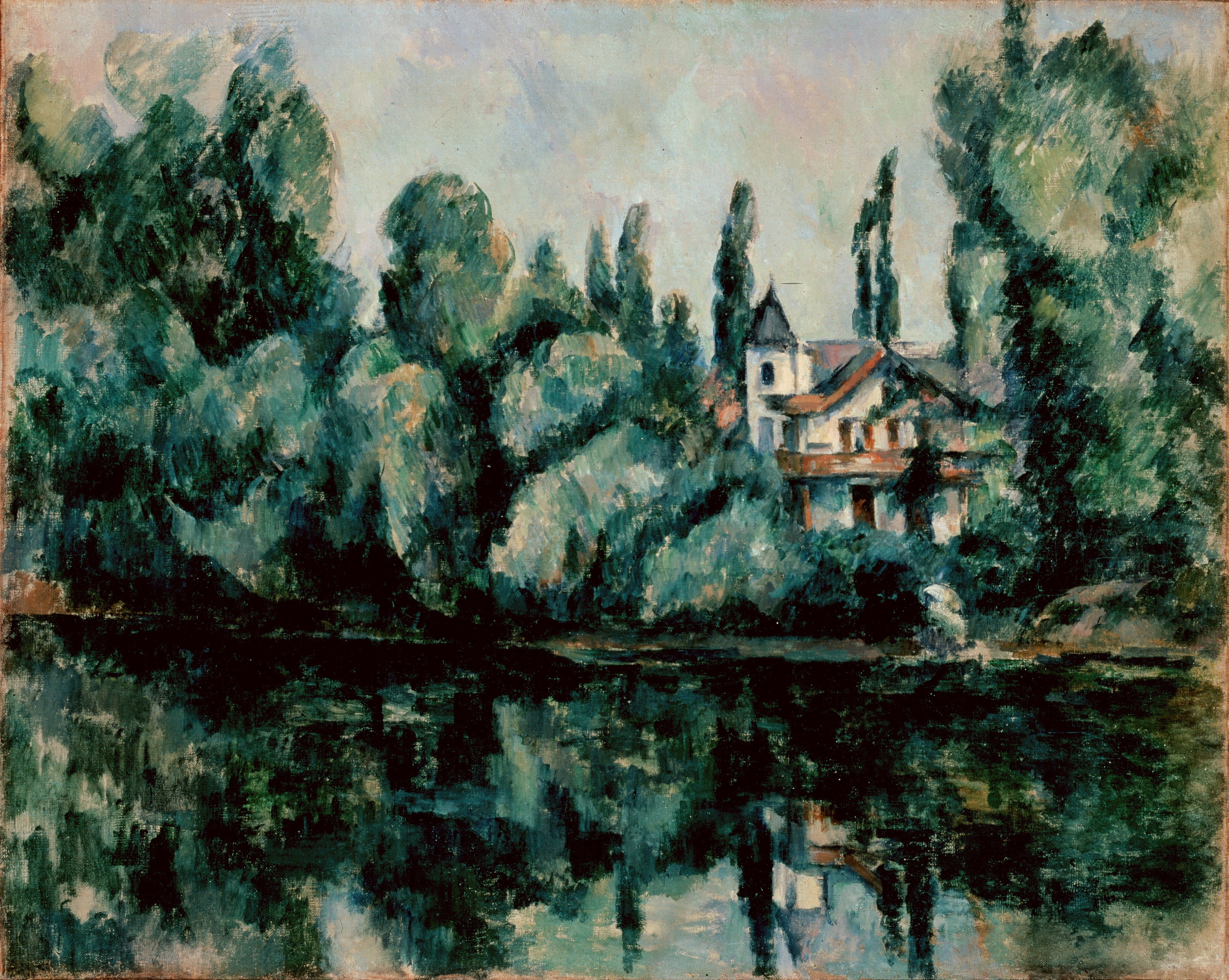 Reproduction du tableau « Bords de Marne - Paul Cézanne » par Alpha Reproduction en peinture à l’huile