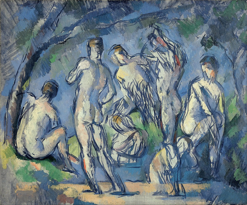 Seitsemän uimarin ryhmä - Paul Cézanne