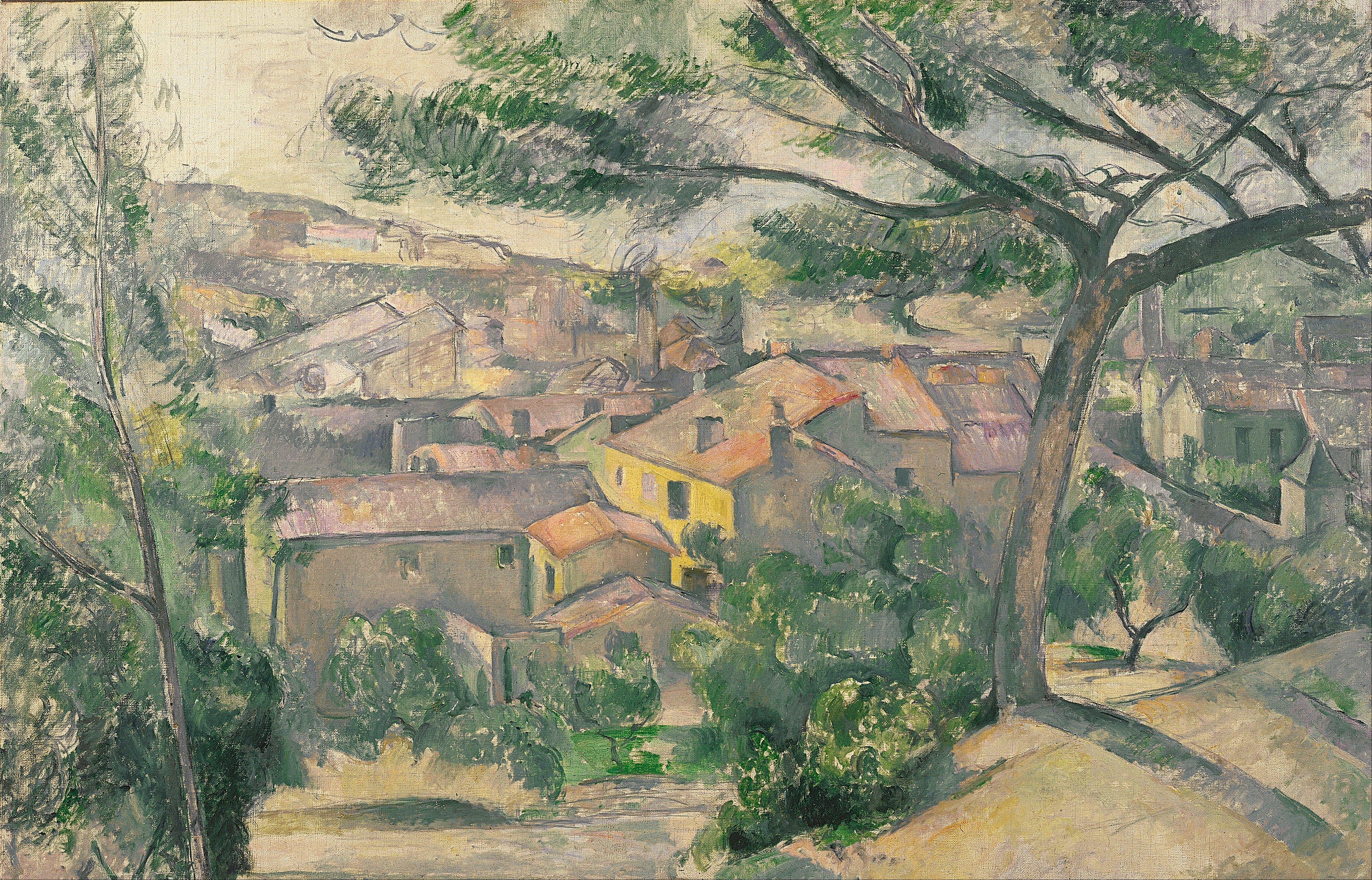 Reproduction du tableau « L'Estaque le matin, vu à contre-jour - Paul Cézanne » par Alpha Reproduction en peinture à l’huile