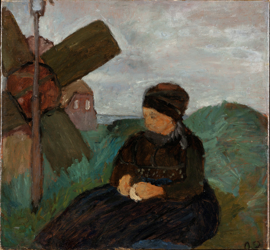 Ostfriesisches Mädchen in den Dünen - Paula Modersohn-Becker
