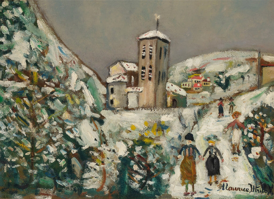 Paysage de montagne sous la neige - Maurice Utrillo