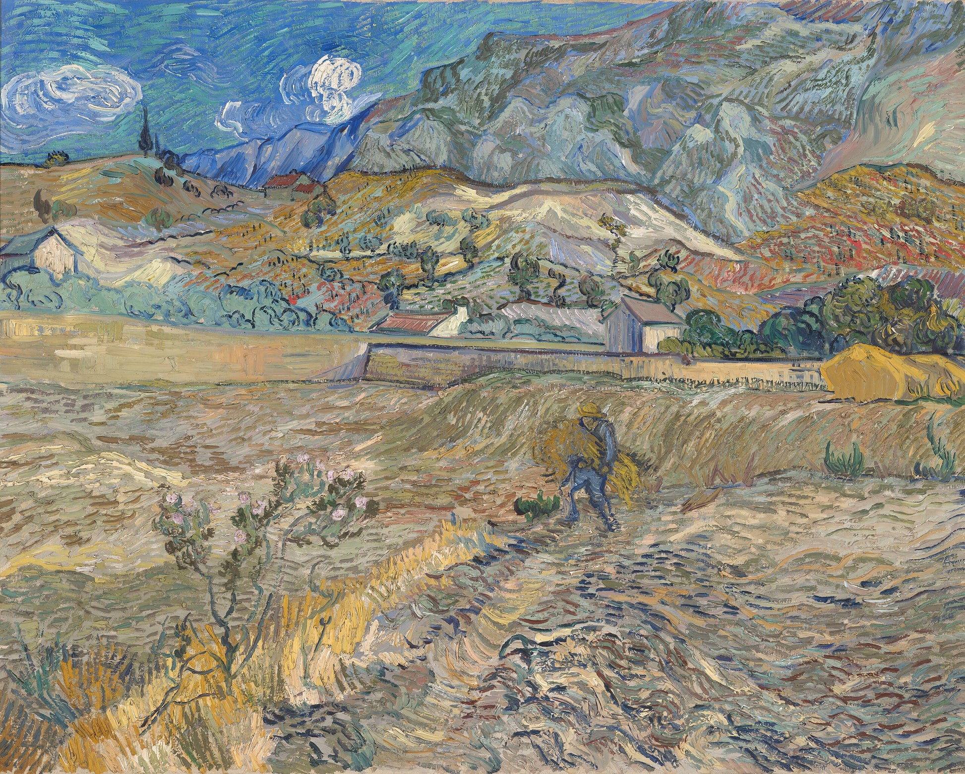 Maisema Saint-Rémyssä - Vincent van Gogh