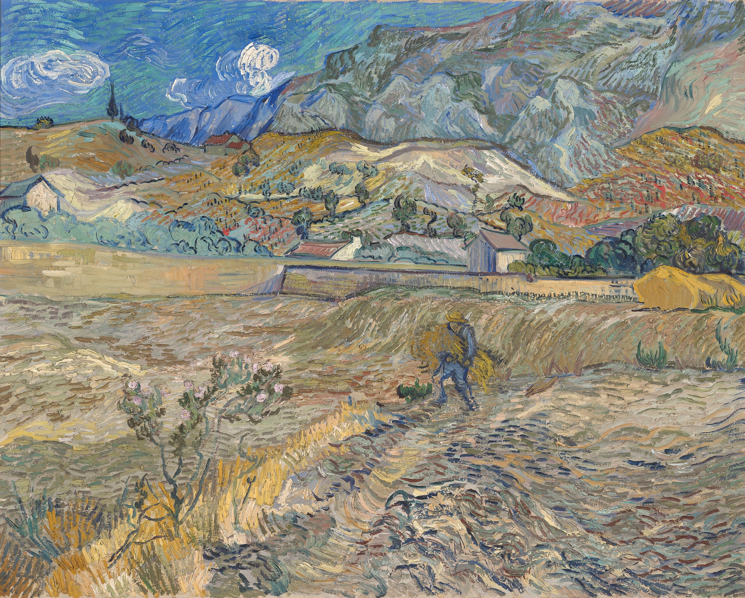 Maisema Saint-Rémyssä - Vincent van Gogh
