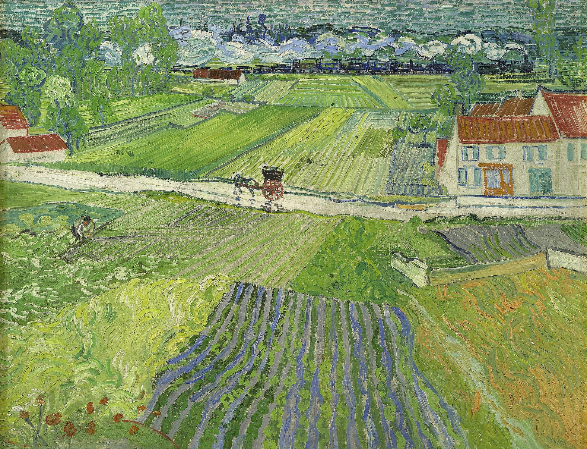 Auversin maisema sateen jälkeen - Vincent van Gogh