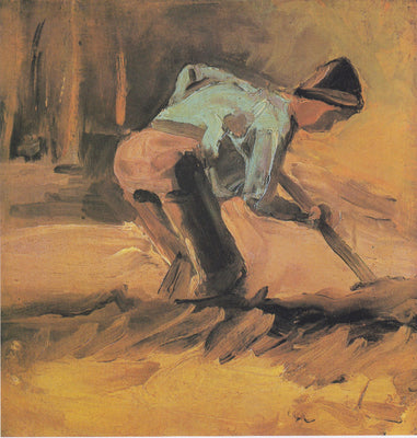 Maanviljelijä kaivamassa - Vincent van Gogh