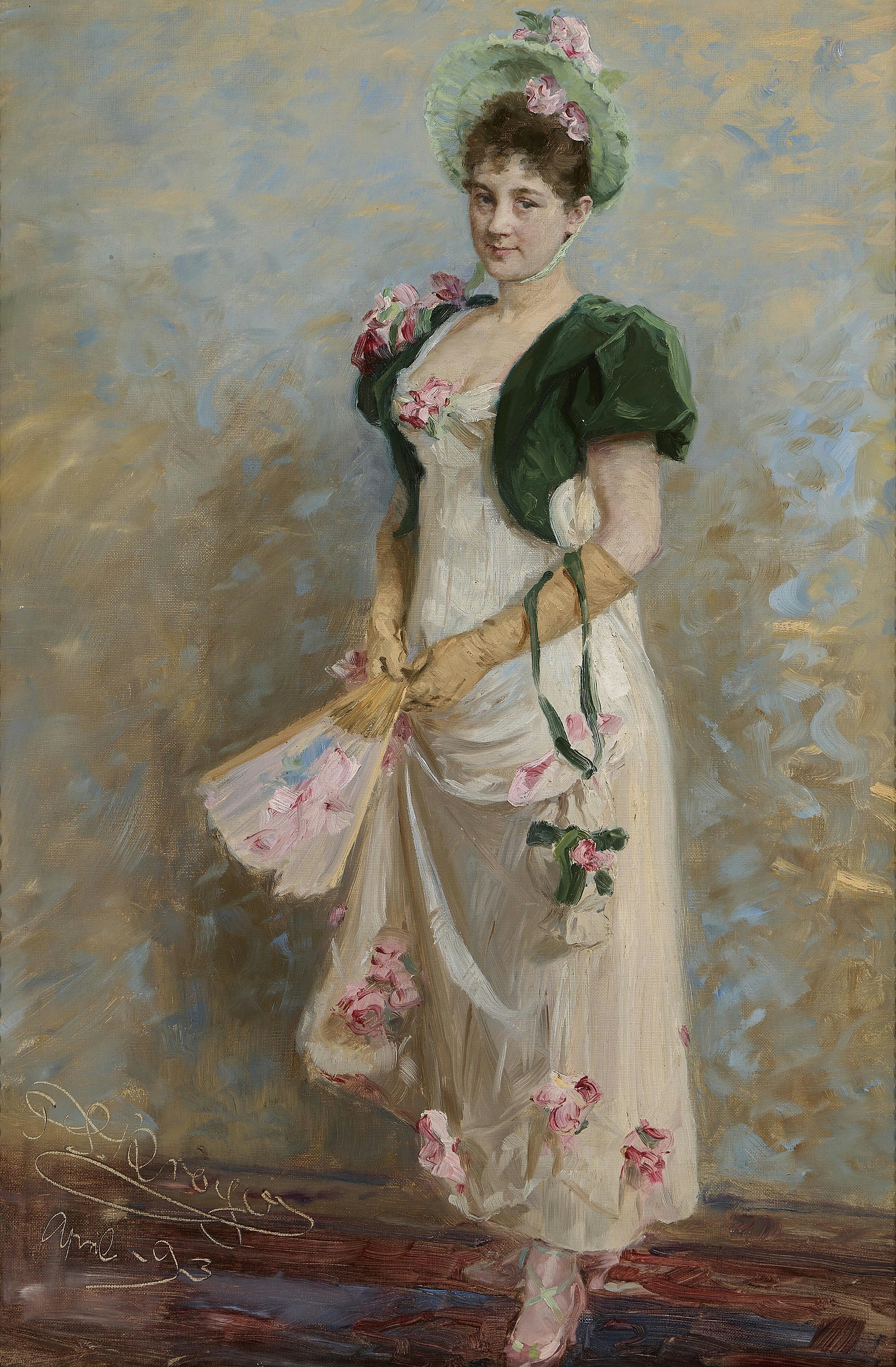 Tanskan kuninkaallisen teatterin näyttelijä Emma Thomsen puvussa - Peder Severin Krøyer