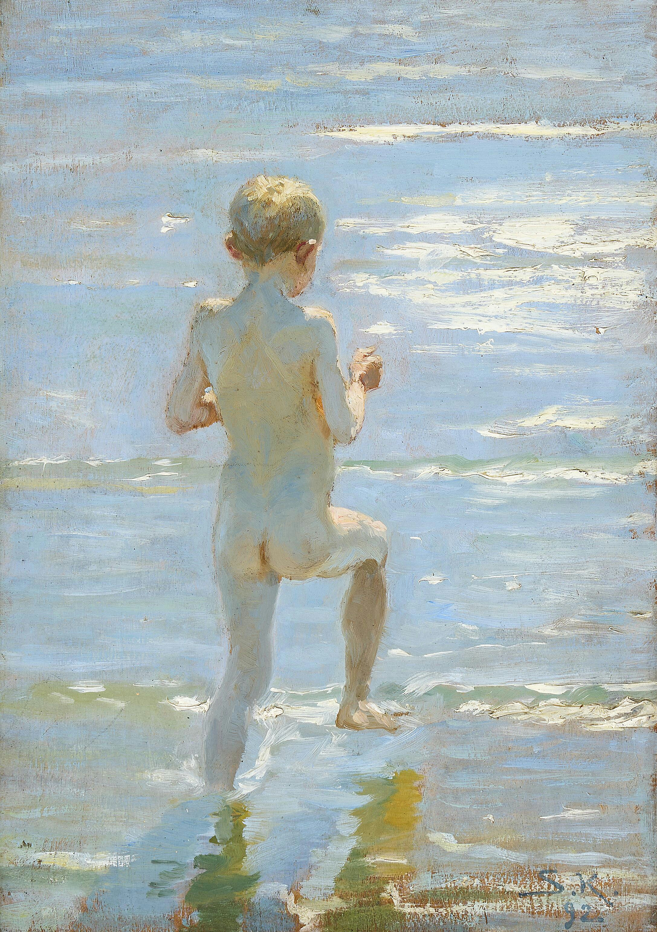 Poika uimassa. - Peder Severin Krøyer