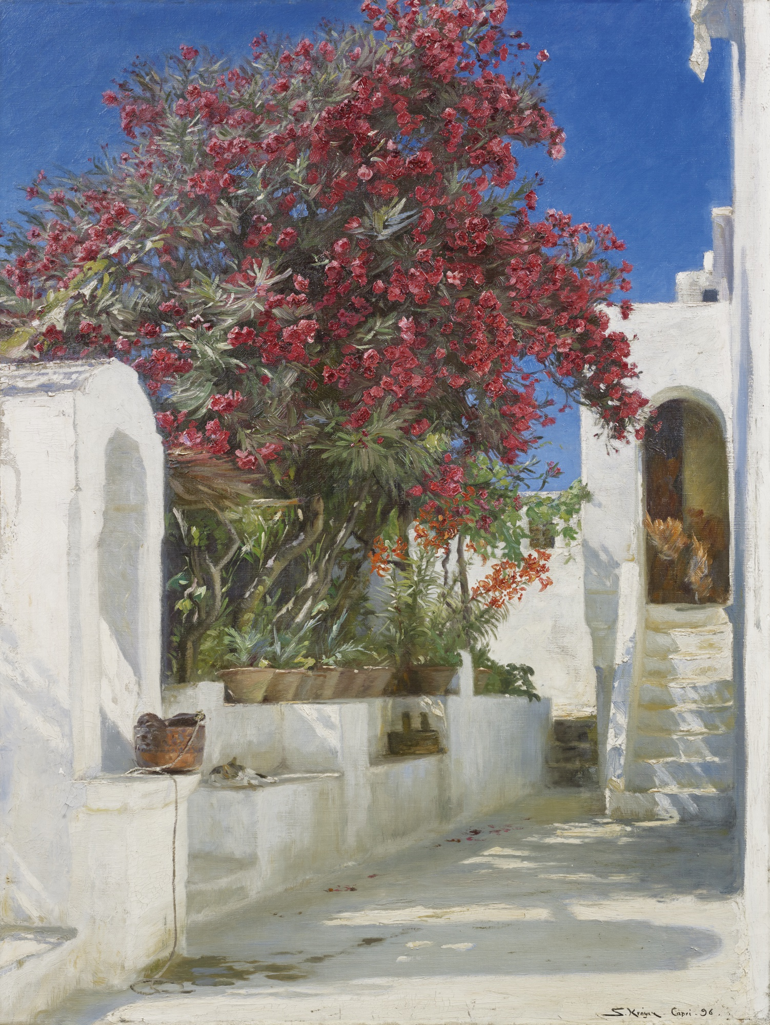 Kukassa olevat ruusut, Capri - Peder Severin Krøyer