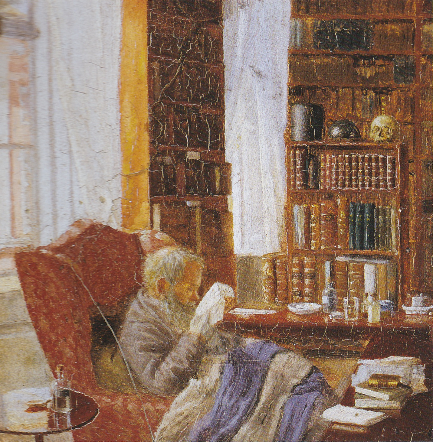 Henrik Nikolaj Krøyer toimistossaan. - Peder Severin Krøyer