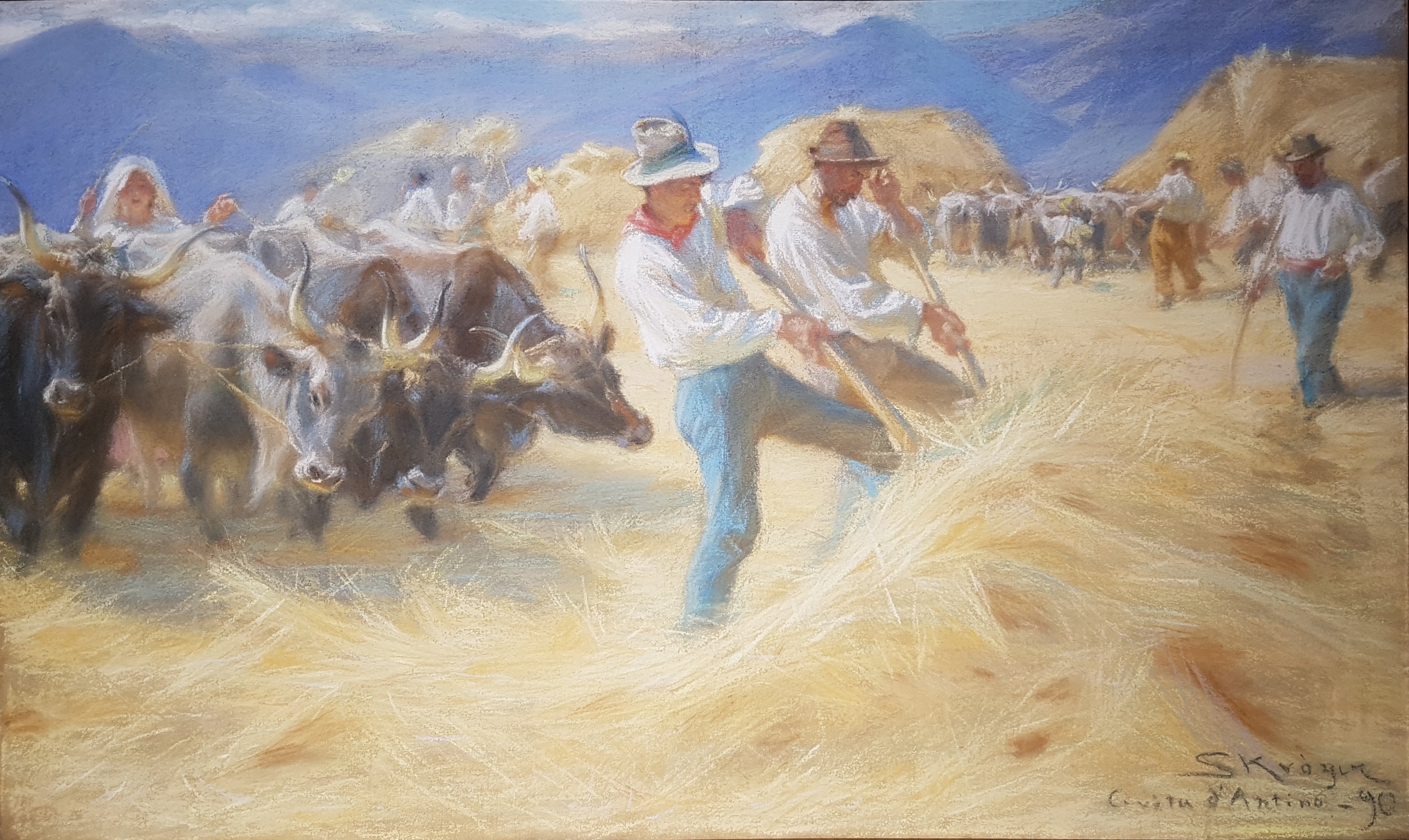 Viljely Civita d'Antinossa. Pastelli - Peder Severin Krøyer