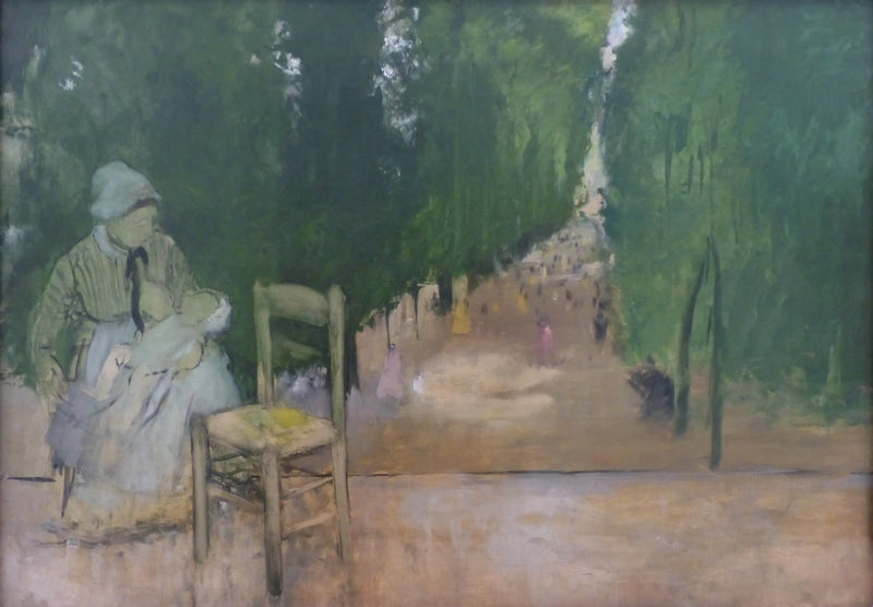 Imettäjä Luxemburgin puutarhassa - Edgar Degas