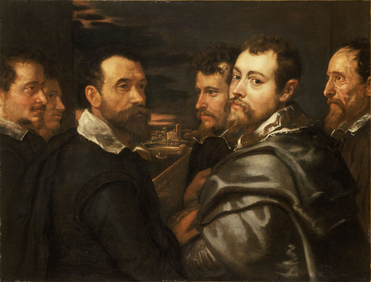 Itseportraiitti ystävien piirissä Mantovasta - Peter Paul Rubens