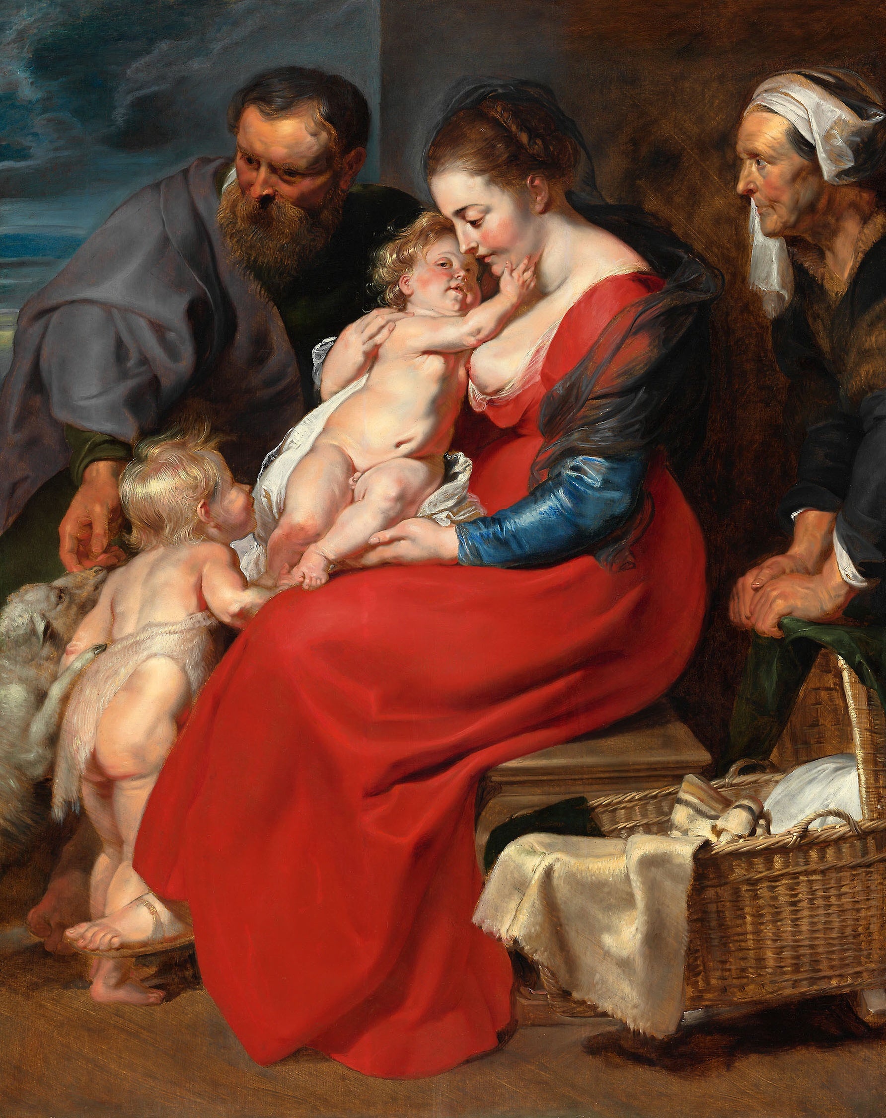 Pyhä perhe yhdessä pyhän Elisabetin ja pyhän Johanneksen kanssa - Peter Paul Rubens