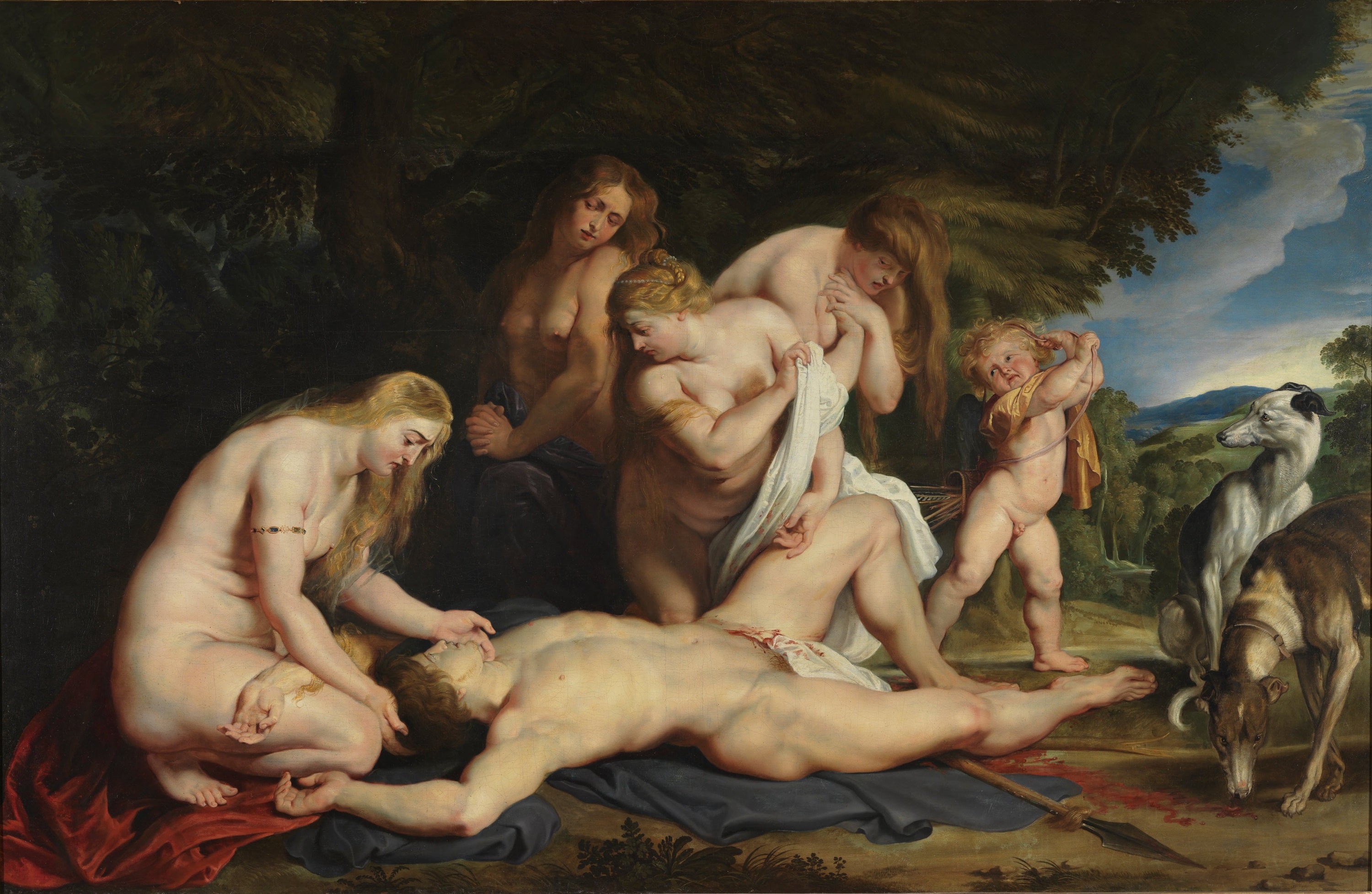 Adoniksen kuolema - Peter Paul Rubens