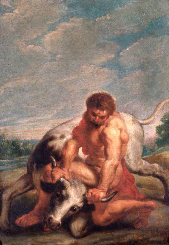 Herkules taistelee Achéloosta vastaan härän muodossa - Peter Paul Rubens