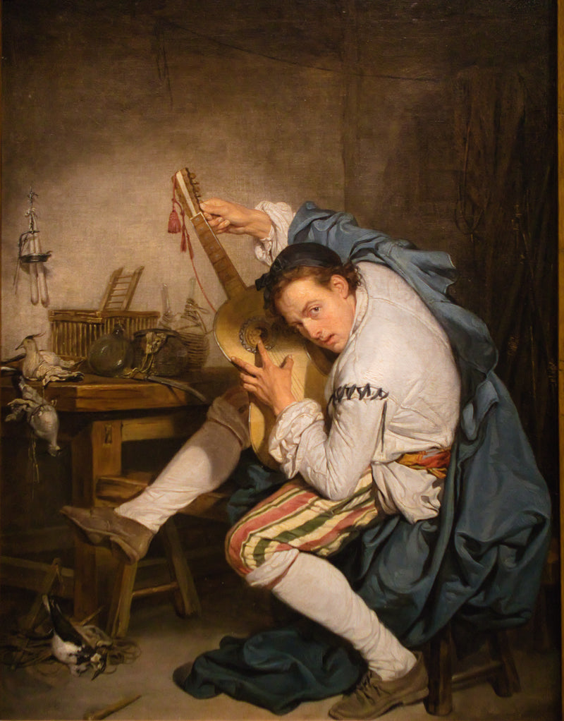 Kitaristi (L'Oiseleur). - Jean-Baptiste Greuze