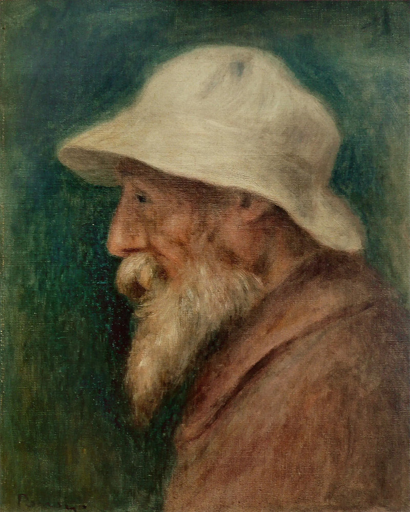 Itsepotretti valkoisessa hatussa - Pierre-Auguste Renoir