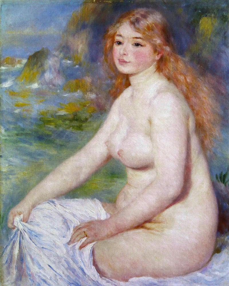 Vaaleahiuksinen uimari - Pierre-Auguste Renoir