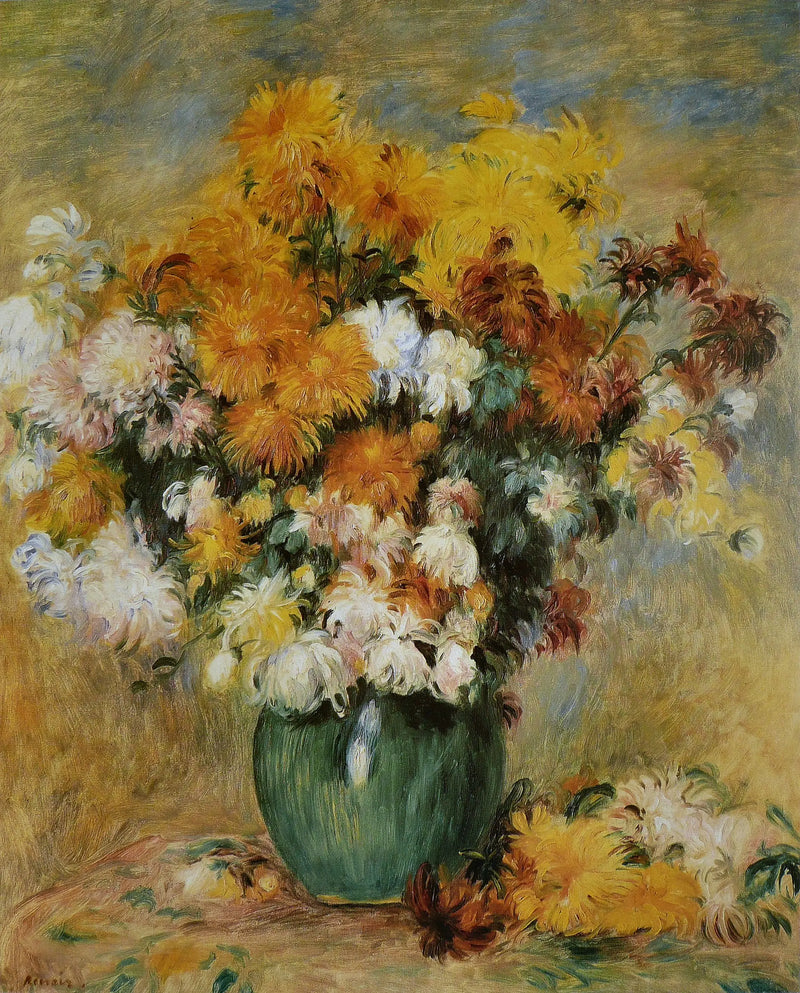 Krysanteemikimppu - Pierre-Auguste Renoir