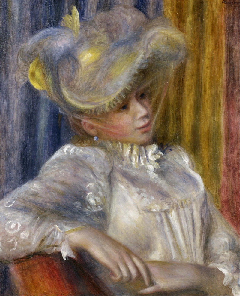 Hattuinen nainen - Pierre-Auguste Renoir