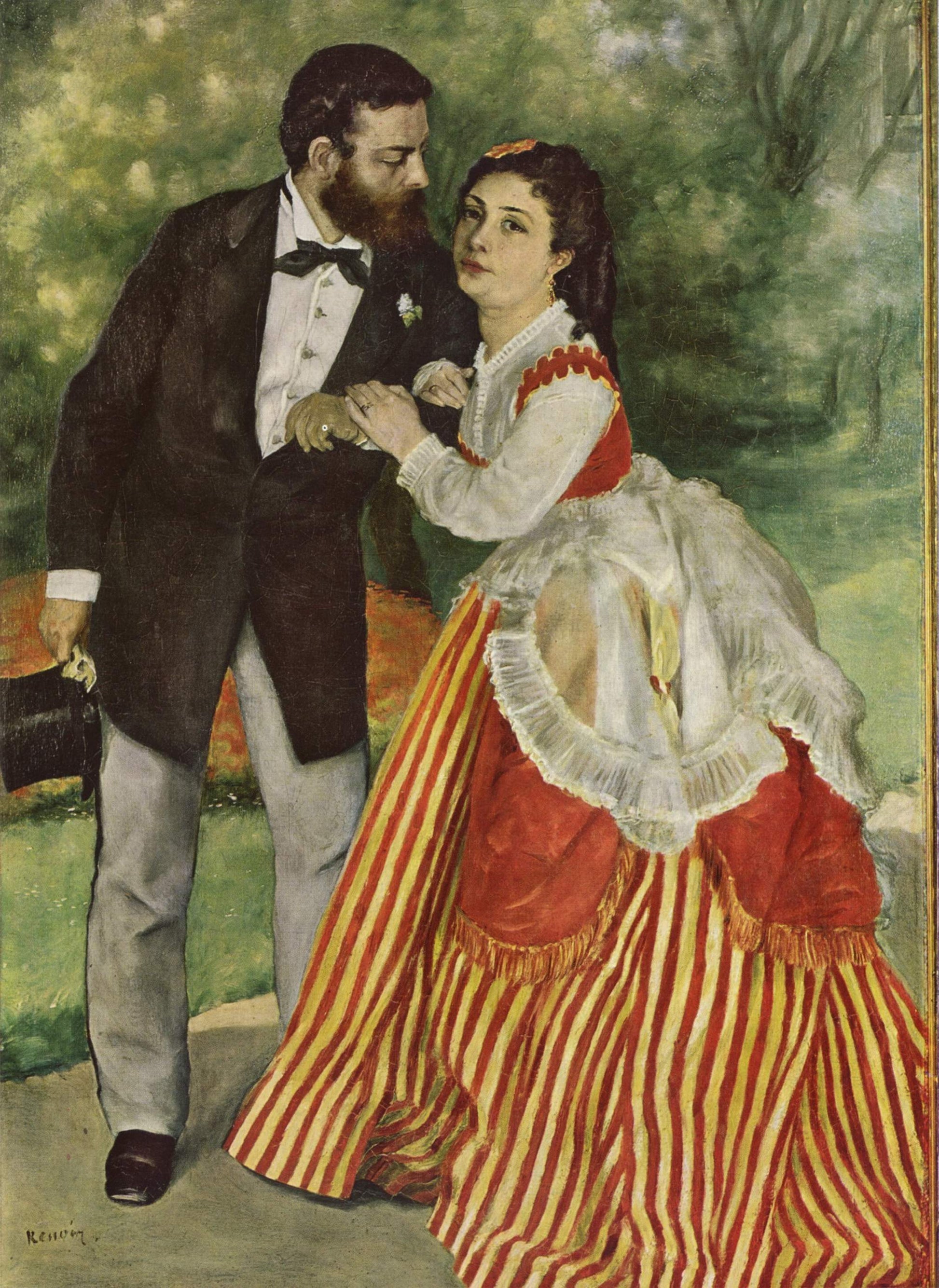 Reproduction du tableau « Les Fiancés - Le Ménage Sisley - Pierre-Auguste Renoir » par Alpha Reproduction en peinture à l’huile