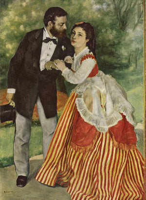 Reproduction du tableau « Les Fiancés - Le Ménage Sisley - Pierre-Auguste Renoir » par Alpha Reproduction en peinture à l’huile