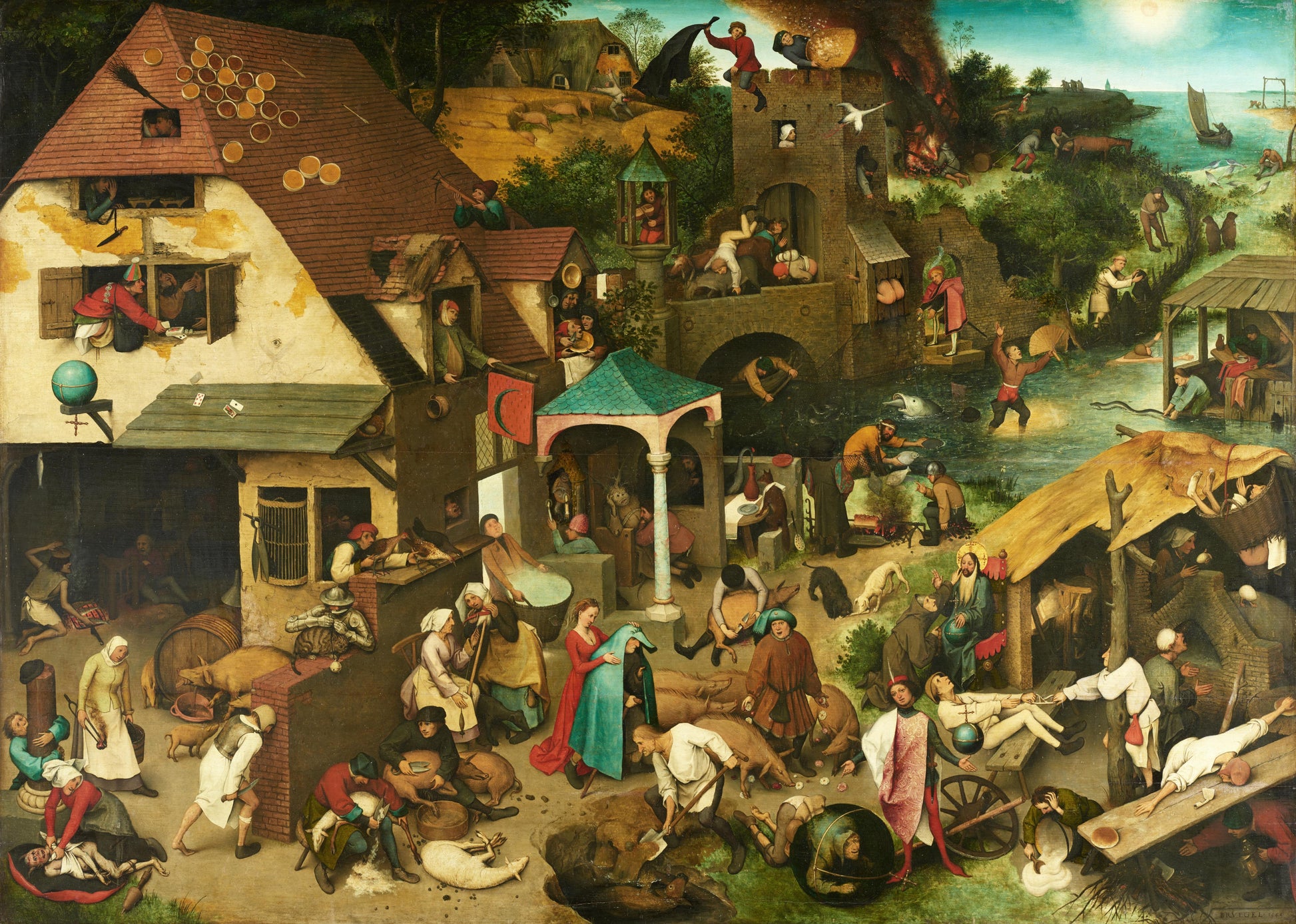 Les Proverbes flamands - Pieter Brueghel the Elder