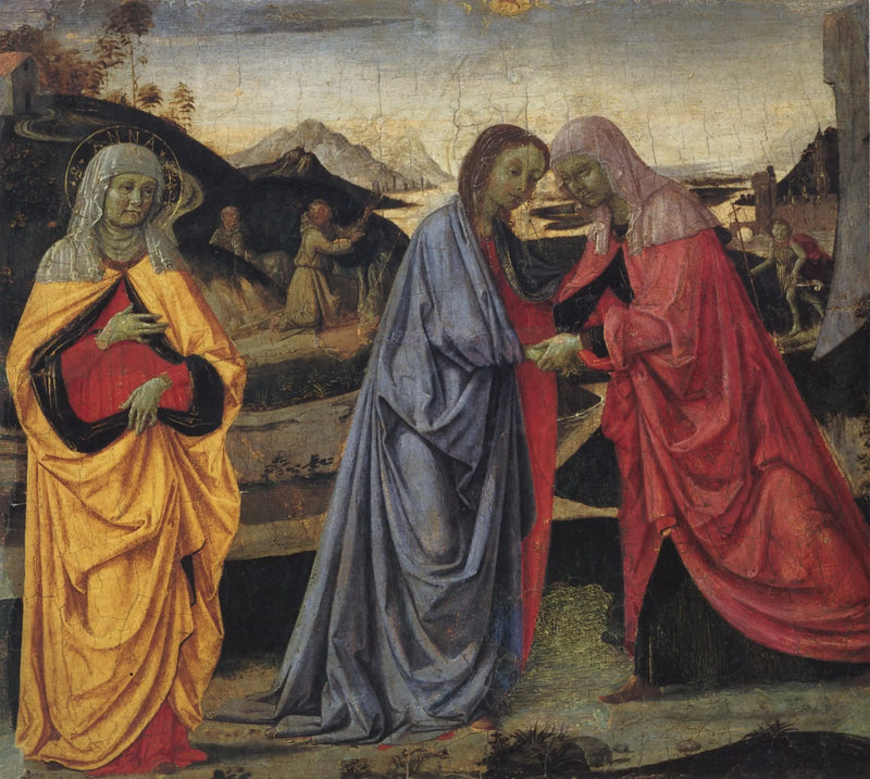 Neitsyt Marian vierailu ja Pyhä Anna - Pietro Perugino