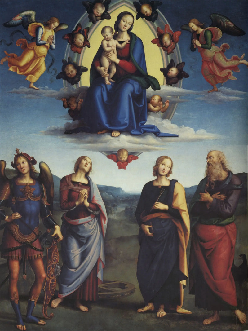 Neitsyt kirkkaudessa ja pyhimyksissä - Pietro Perugino