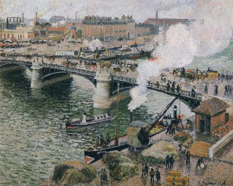 Boieldieu-silta Rouenissa - Camille Pissarro