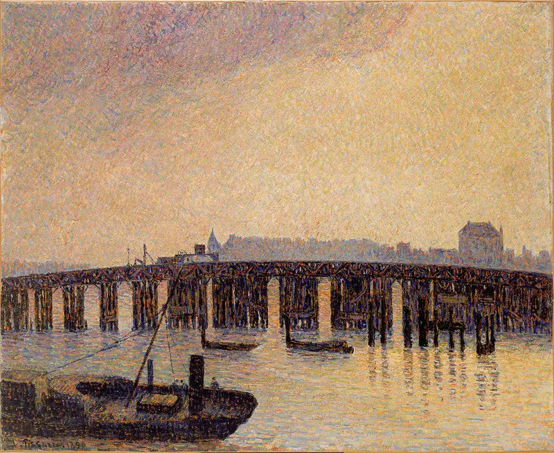 Vanha Chelsea-silta, Lontoo - Camille Pissarro