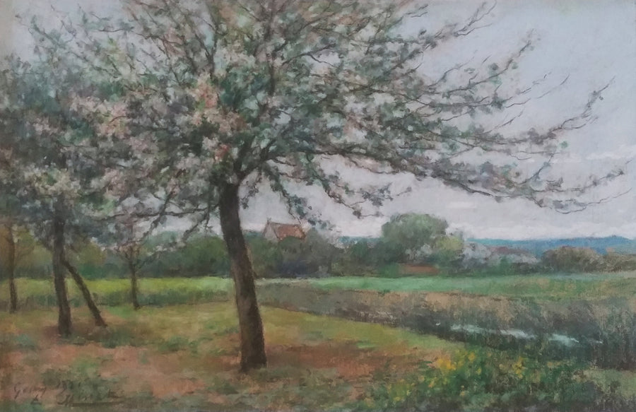 Pommiers en Fleurs à Gasny, Emile Louis Minet – Emile Louis Minet