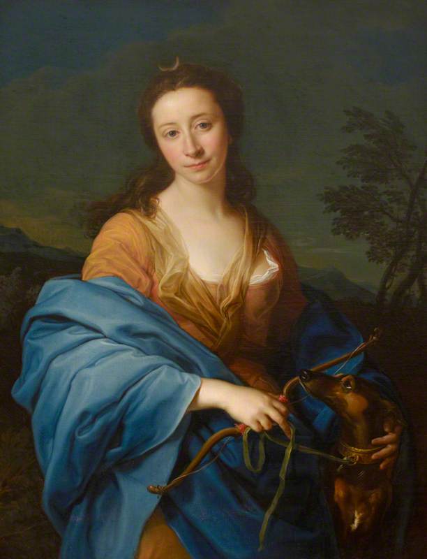 Sarah Lethieullier, Lady Fetherstonhaugh (1722-1788), roolissa Diana - Pompeo Batoni