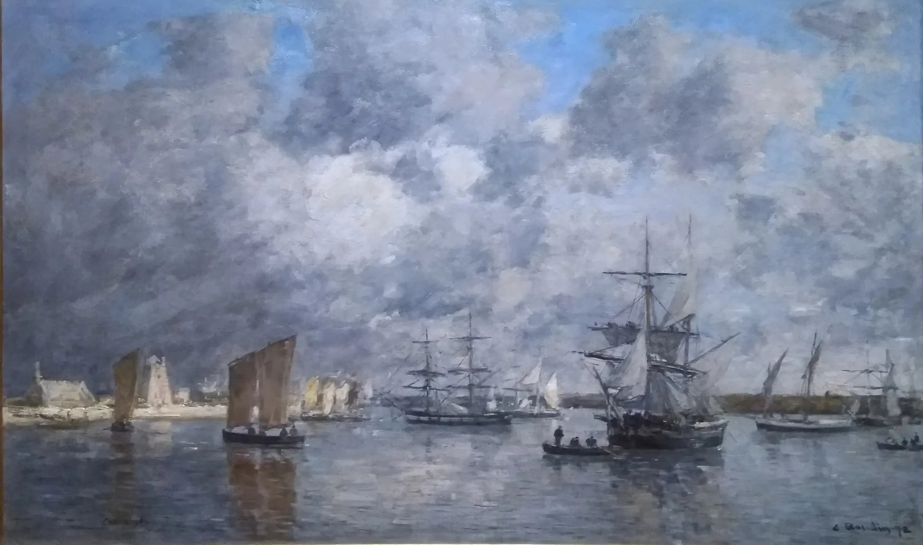 Reproduction du tableau « Le port de Camaret - Eugène Boudin » par Alpha Reproduction en peinture à l’huile